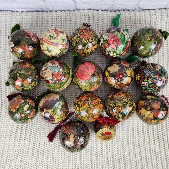 Handmade Holiday Vintage Handmade Christmas Ornaments Paper Mache